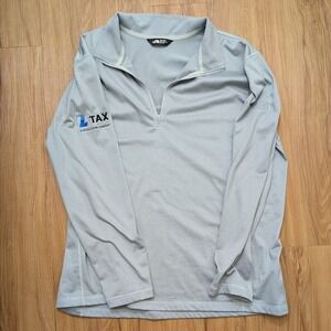 The North Face Men's Gray 1/4 Zip Performance Pullover XXL Embroidered Logo